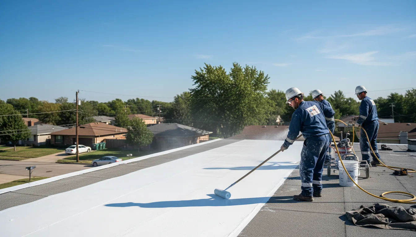 Commercial roof coating in Spencerville, OK near me